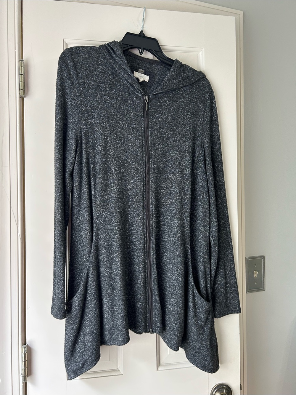 Cupio Dark Gray Hooded Zip Sweater XL